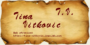 Tina Vitković vizit kartica
